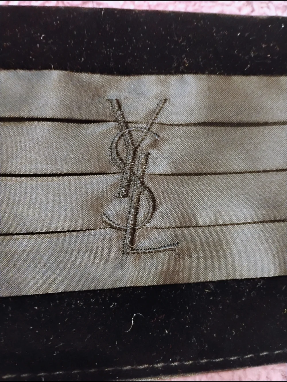 Yves Saint Laurent Black Embroidered Clutch - Picture 2 of 5